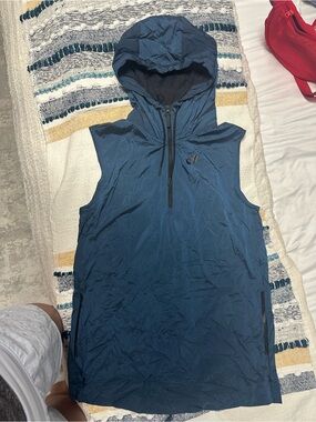 Nike Sleeveless Hooded Windbreaker - Navy Blue